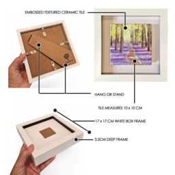 Bluebell Ceramic Wall Art Mini Framed Spring Scene - thumbnail 2