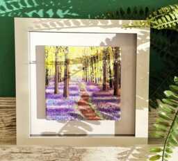 Bluebell Ceramic Wall Art Mini Framed Spring Scene
