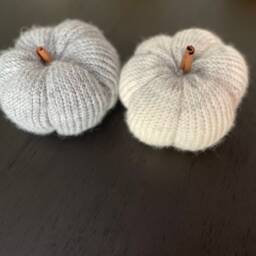 Knit Pumpkin, Fall Decor, Autumn Harvest Living Room, Halloween Rustic Home, Thanksgiving Decoration, Modern Farmhouse - thumbnail 3