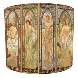 Art Nouveau Alphonse Mucha Drum Lampshades For Ceiling Light Shades Pendants Or Bedside, Table Lamp Bases - thumbnail 4