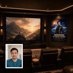 Personalised Sci-Fi Movie Canvas From Photo, Custom Title Subtitle Space Captain Wall Art Gift For Film Fans Birthday Room Decor - thumbnail 4