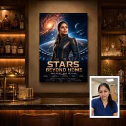Personalised Sci-Fi Movie Canvas From Photo, Custom Title Subtitle Space Captain Wall Art Gift For Film Fans Birthday Room Decor - thumbnail 3