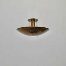 1960S Brass Ceiling Light Fixture Petite Luminaires - Modern Flush Mount Lighting Sputnik 1 Patina - thumbnail 2