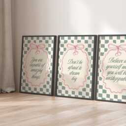 Set Of 3 Inspiring Quote Prints Modern Wall Art Set, Bedroom Prints, Teen Prints, Wall Art - thumbnail 2
