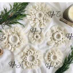 Christmas Macram?? Snowflakes - Natural Eco-Friendly Tree Ornaments Bohemian D??cor Family Friends Thoughtful Gift Stocking Fillers - thumbnail 3