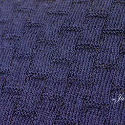 Hand Knit Lattice Woven Baby Blanket - thumbnail 3