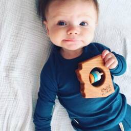 Personalized Arizona State Baby Rattle Modern Wooden Toy - thumbnail 2