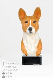 Basenji, Dog Marble Statue, Painted, Limited Edition, Make Your Own Artdog. Made Of Cold Cast Bronze. Perfect Gift. Limited Edition