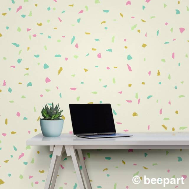 Terrazzo Wall Decal Set Abstract Pattern Vinyl Stickers - image 1