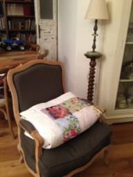 stay Home, Floral Memory Quilt, Floral Photo Hand Quilted Flowers Pattern Blanket - thumbnail 2
