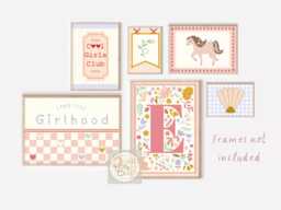 Set Of Positive Affirmation Gallery Wall Prints For A Playroom, Girls Bedroom Or Nursery - Prints Only, Unframed - thumbnail 1