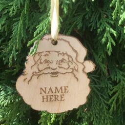 Personalised Christmas Tree Santa Decoration