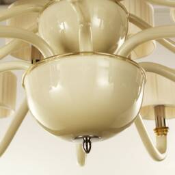 Murano Glass Chandelier Venetian 16-Light With Ivory Shades - thumbnail 4