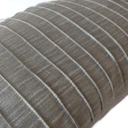 Grey Faux Silk Pleated Textured Pillow Cover, Lumbar Pillow, Cushion, Gray Decorative Housewarming Gift Hostess Bed - thumbnail 3
