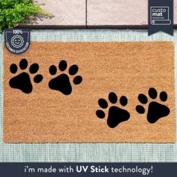 Pawprint Doormat - Dog Paw Cat Toe Beans Coir Pet Animal Lover Gift - thumbnail 1