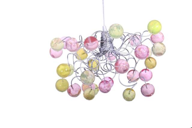 Large Bubbles Lighting, Ceiling Pendant Light With Pink & Yellow Bubbles For Kitchen Island, Bedside - Modern Lighting - image 1