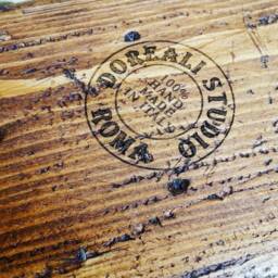 Wooden Table , Reclaimed Wood Mosaic Coffee Round Made in Italy - thumbnail 4