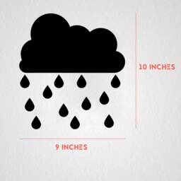 Black Wall Decals Nursery Cloud Rain Drop Decor Stickers Teardrop Girl Boy Modern & Scandinavian - Sets Of 25 - thumbnail 3