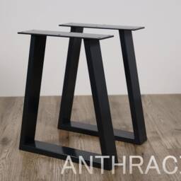 steel Bench Legs, Coffee Table Desk Trapezoid End Set Of 2 - thumbnail 3