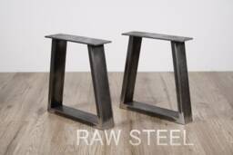 steel Bench Legs, Coffee Table Desk Trapezoid End Set Of 2 - thumbnail 1