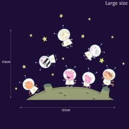 Peppa Pig & Friends On The Moon Wall Sticker, Decal - thumbnail 4