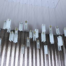 Fused Glass Pendant Light. Mini-Ripples Design - thumbnail 3