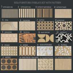 Wood Overlays For Malm, Dresser Drawer Decorative Panels, Diy Furniture Trim Kit, Rattan Pattern - thumbnail 3
