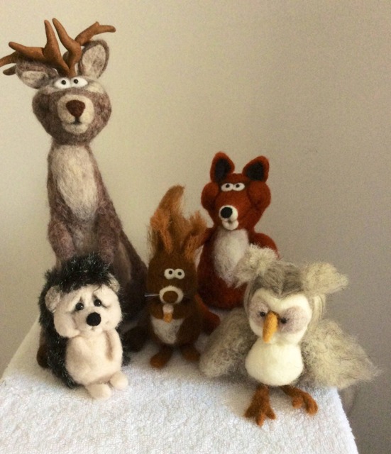 Forest Animals Wool Hand Made Plush - 5 Characters