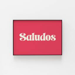 Saludos Print - Spanish Word Wall Art, Retro Typography Poster, Premium Bilingual Home D??cor, Gift For Language Lovers & Modern Interiors - thumbnail 2