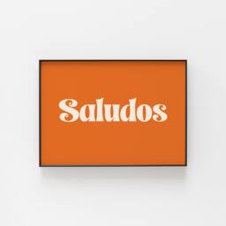Saludos Print - Spanish Word Wall Art, Retro Typography Poster, Premium Bilingual Home D??cor, Gift For Language Lovers & Modern Interiors - thumbnail 1