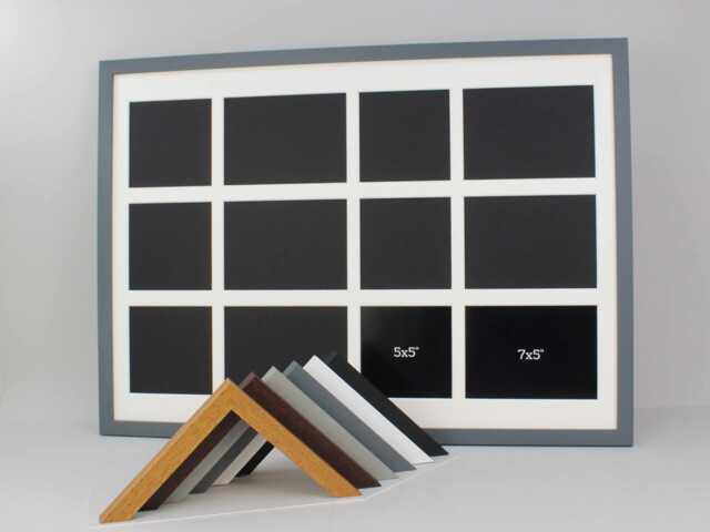 "Multi Aperture Photo Frame. Mixed Layout, Suits Six 5x5"" & 5x7" - image 1