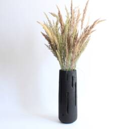Tall Floor Vase, Rustic Oak Vase Handmade, Wooden Bookshelf Decor - thumbnail 2