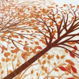 Set Of 2 Orange Cushion Covers With Trees & Leaves Themed, Double Sided Printing On The Soft Velvet Fabric Multi Size Options, Oeko-Tex - thumbnail 3