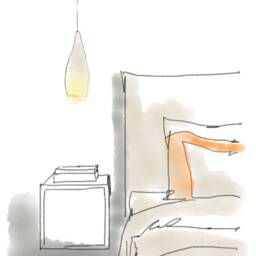 Felted Wool Pendant Lamp Modern Bedside Lighting - thumbnail 3