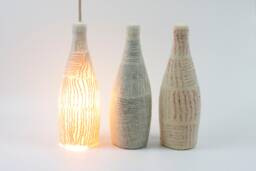 Felted Wool Pendant Lamp Modern Bedside Lighting
