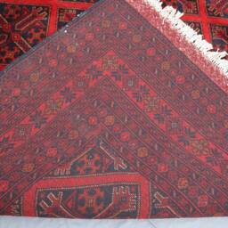 8'3x11'8 Red Area Rug - Afghan Khal Mohammadi Hand Knotted Veg Dyes Wool Oriental Geometric Patterns Turkmen Tribal Bedroom - thumbnail 4