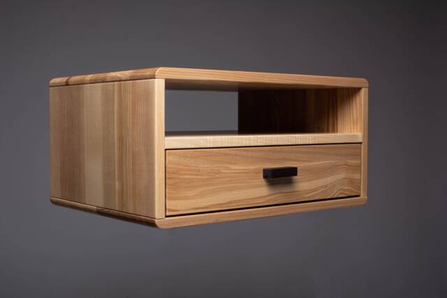 Floating Nightstand One Drawer & Shelf - image 1