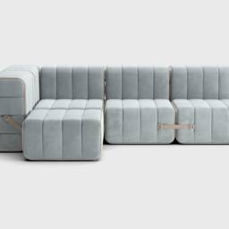 Modular Sofa - Curt Set 9 Bed, Large Floor Sofa, Removable Covers, Flexible Seating, Barcelona Fabric - thumbnail 3