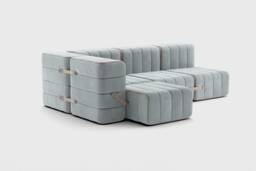 Modular Sofa - Curt Set 9 Bed, Large Floor Sofa, Removable Covers, Flexible Seating, Barcelona Fabric