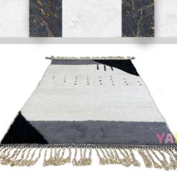 Area Rug For Living Room - Moroccan Rug - Authentic Handmade Genuine Wool Made To Order - Berber Style - Fast Shipping - Shag Area Rug - thumbnail 2