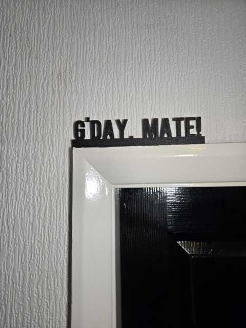 G'day Mate Door Topper, Australian-Themed Wall Decor, Quirky Home Accent, Fun Entryway Sign, Unique Gift For Aussie Lovers - image 1