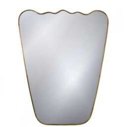 Wavy Mirror - Bathroom Mirror, Brass Handmade Irregular Wall - thumbnail 3