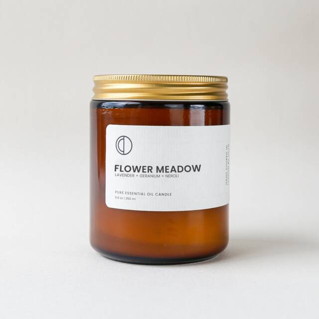 Flower Meadow Lavender + Geranium Neroli - Scented Candle. Made With Essential Oils & Soy Wax - image 1