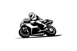 Motorbike Racing Tt Vinyl Decal Decor Car Van Bonnet Side Sticker Hood Graphic Sign Motorhome Campervan Wall Art