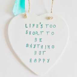 Happiness Inspiring Life Quote Plaque Mindfulness Heart Sign Positive Motivating Meaningful Friends Family Gift - thumbnail 3
