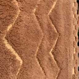 Beige Moroccan Rug, Shag Pale Brown Hand Tufted Checkered Soft Wool Rug, Large Area Rug - thumbnail 3