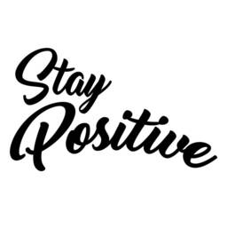 Stay Positive Vinyl Wall Decal Uplifting Positivity Sticker Happy Quote Color Choice 18120 - thumbnail 2