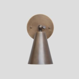 Brass Wall Light, Adjustable Cone Sconce For Modern Interiors - thumbnail 3