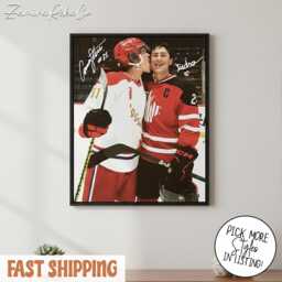 Heated Rivalry Print, Shane Hollander & Ilya Rozanov Back View Art, Hockey Romance Wall Decor - thumbnail 1