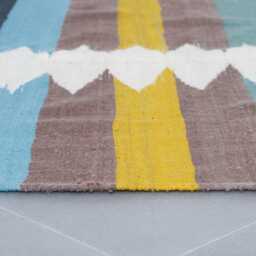 Colorful Flatweave Moroccan Rug Handmade Wool Berber Carpet - 9, 5x6, 2 Ft - thumbnail 2